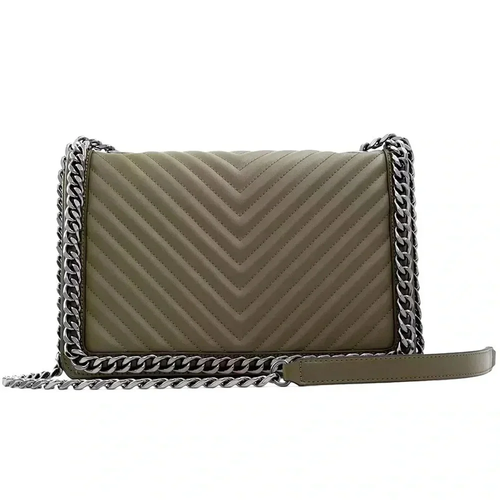 Aldo Chevron Greenwald Chain Link Medium Purse NWT